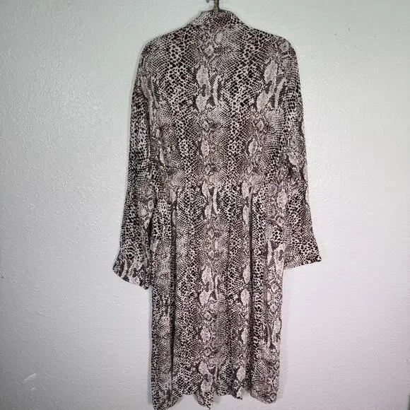 Free People Duster Cardigan Womens Small Wild Nights Snakeskin Snake Print Open - Picture 2 of 12